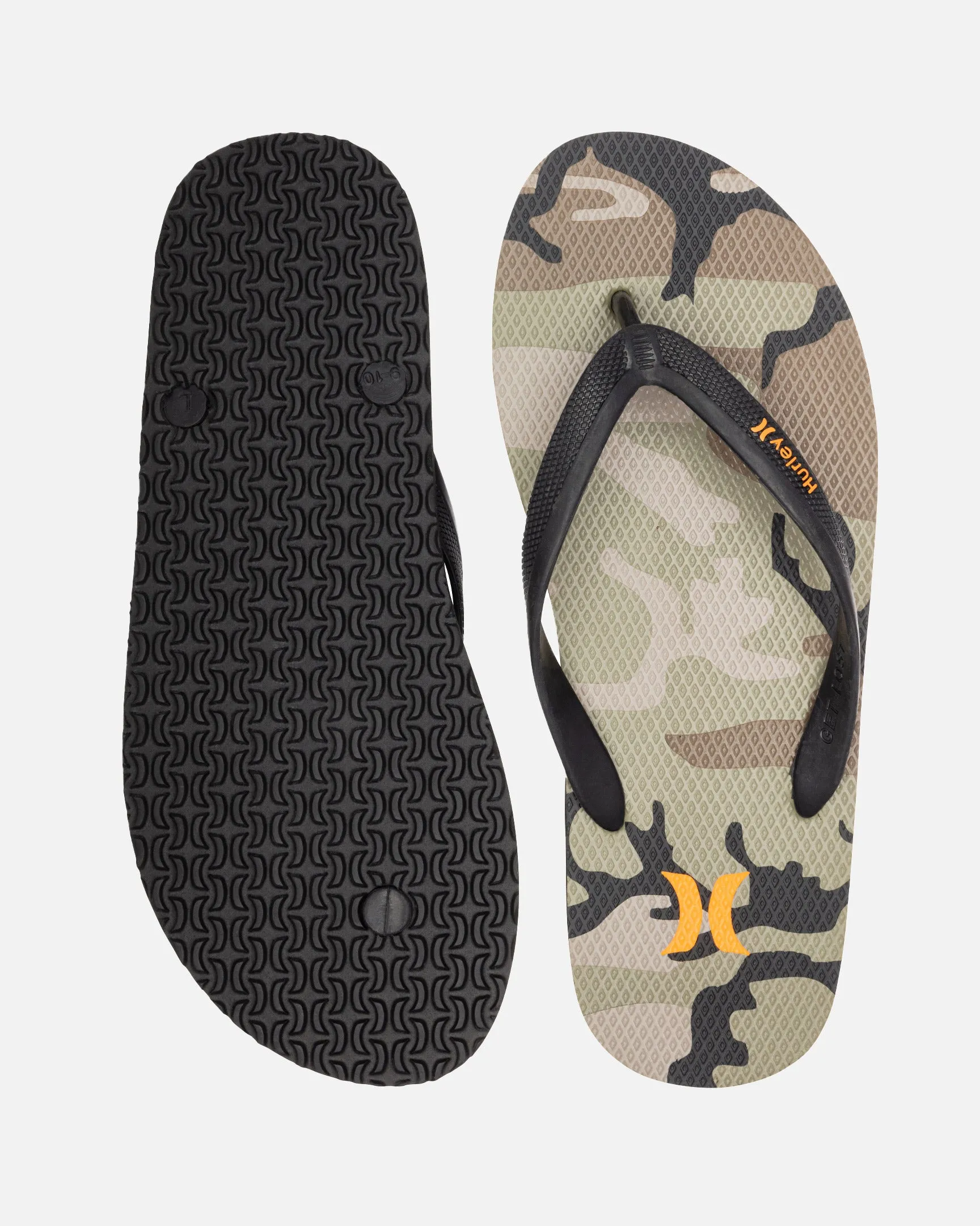HURLEY ICON PRINTED MENS SANDAL - BLACK